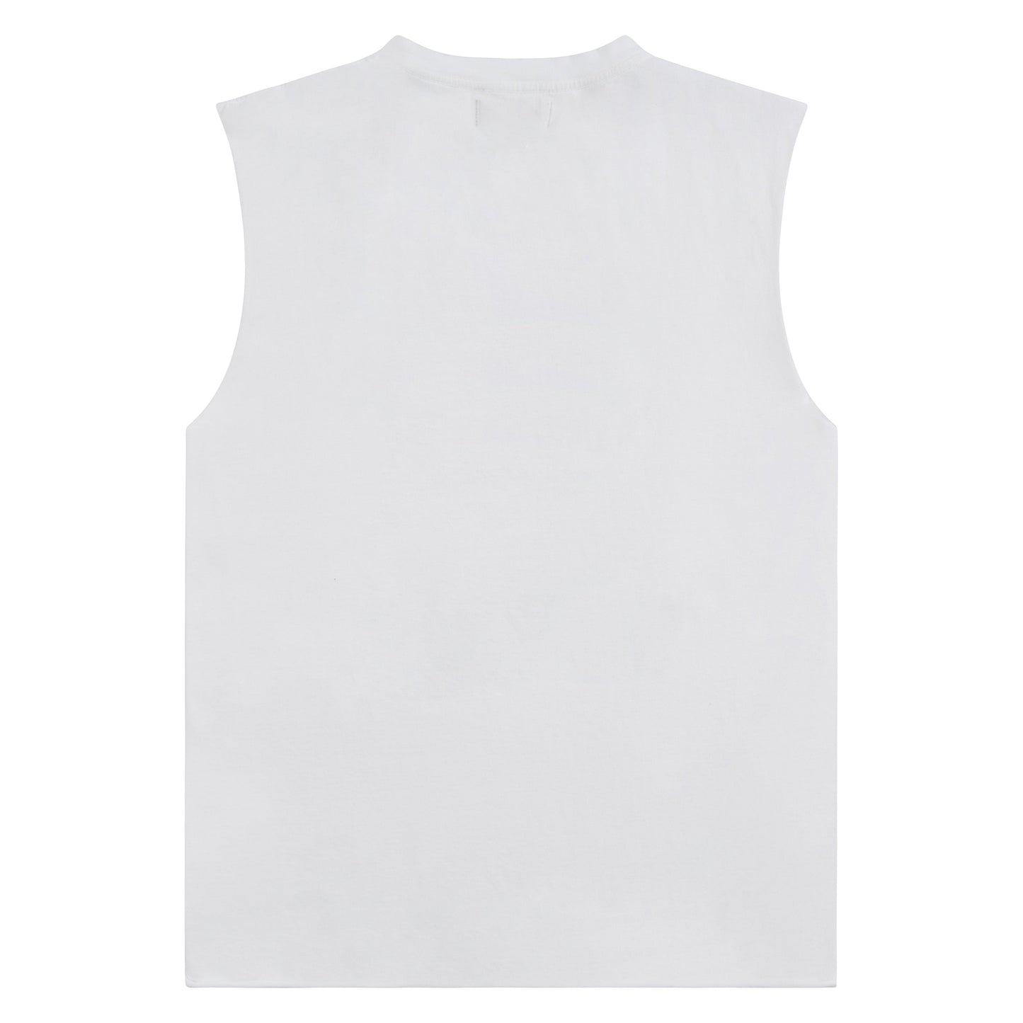 Monk Sleeveless Tee | White