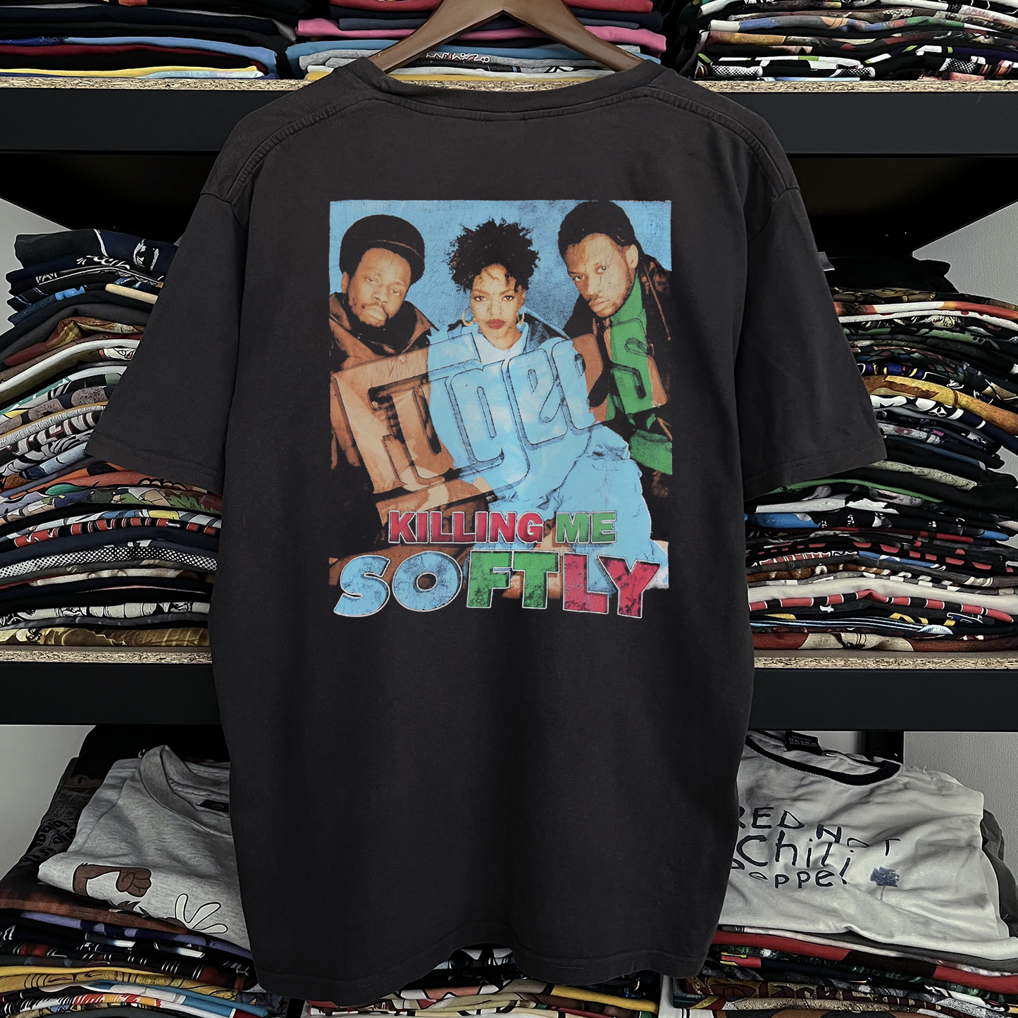 Rare The Fugees The Score Washed Black Tee
