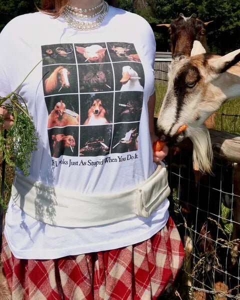 1993 Anti Tobacco Washed White Tee