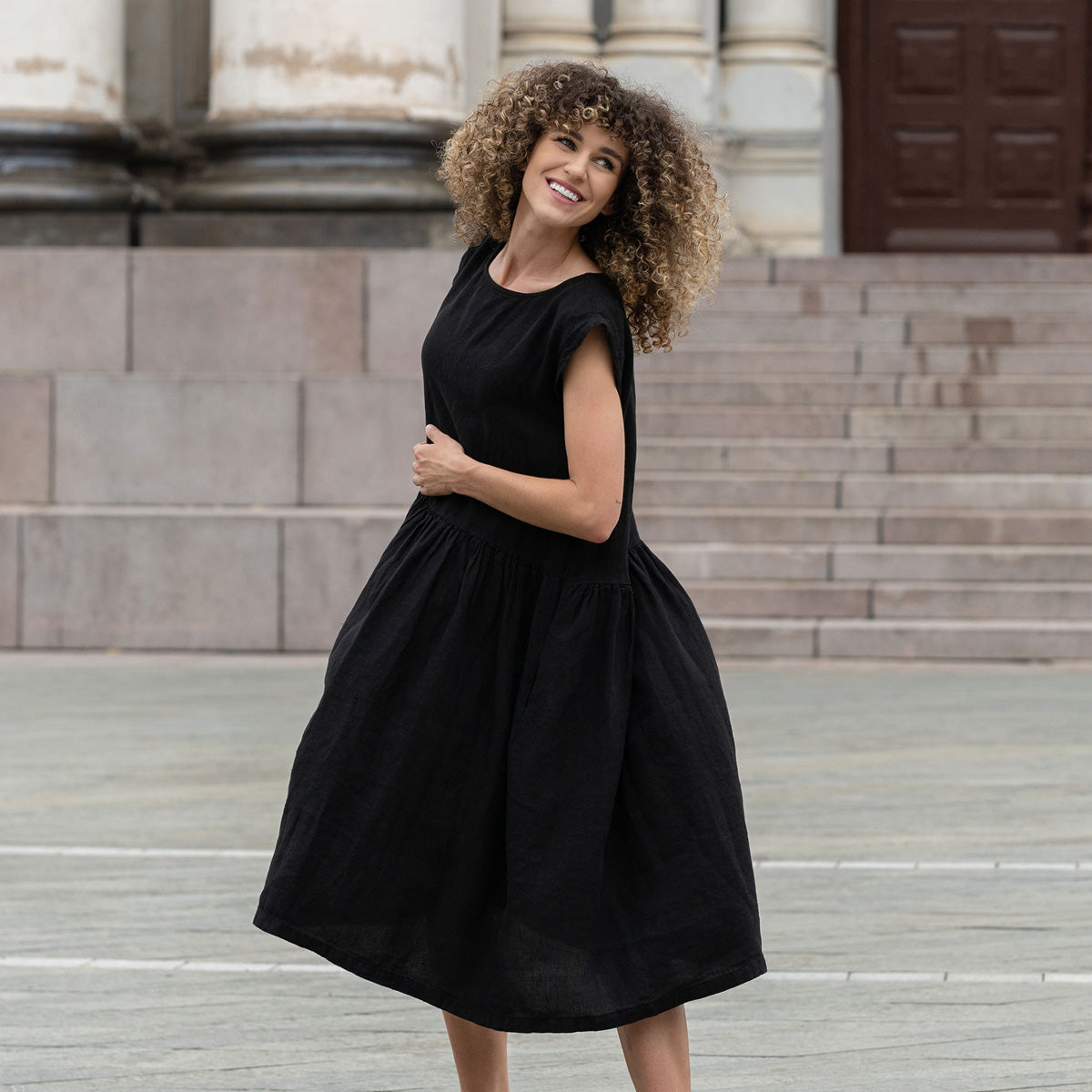Smock Dress Cecilia Pure Black