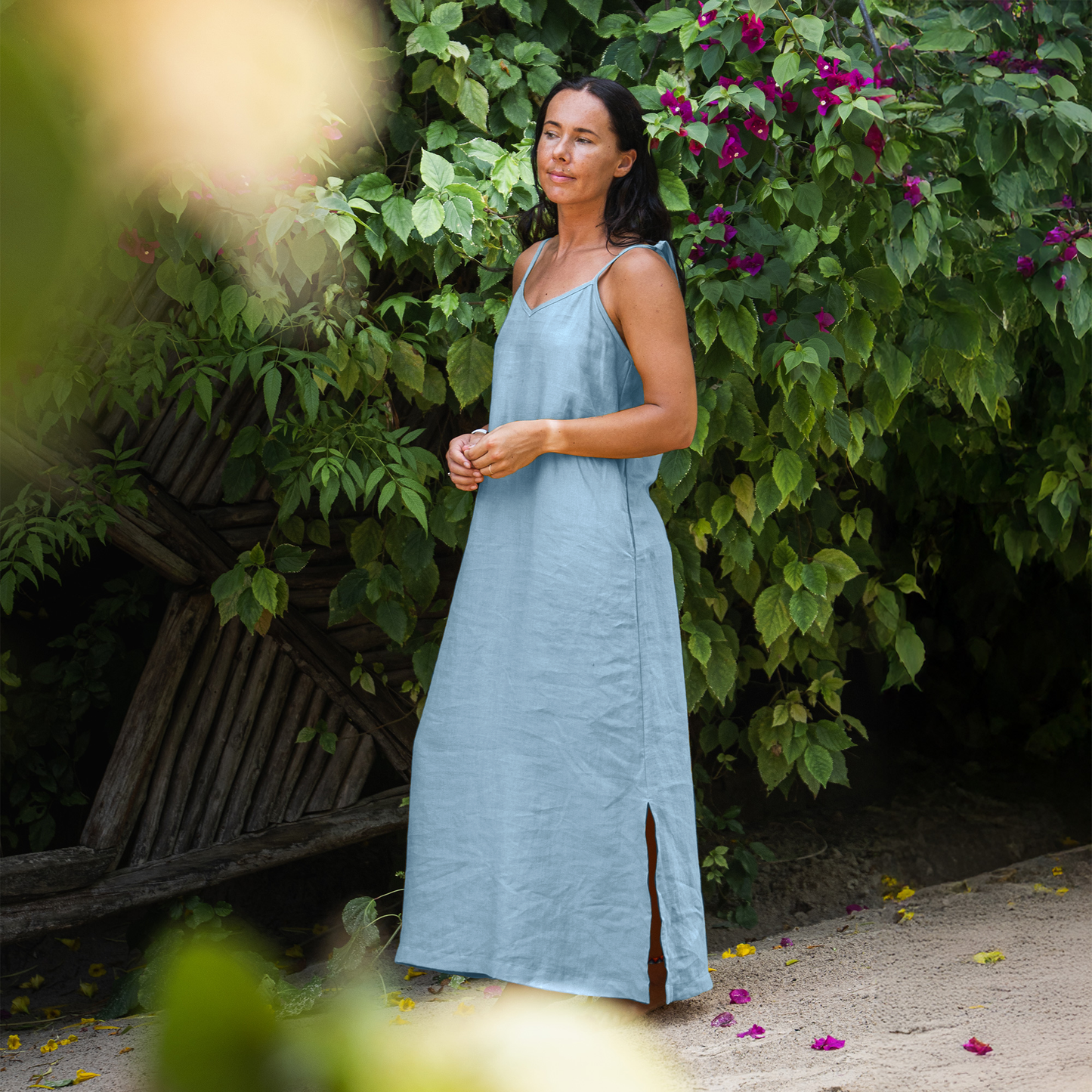 Linen Maxi Beach Dress Livia