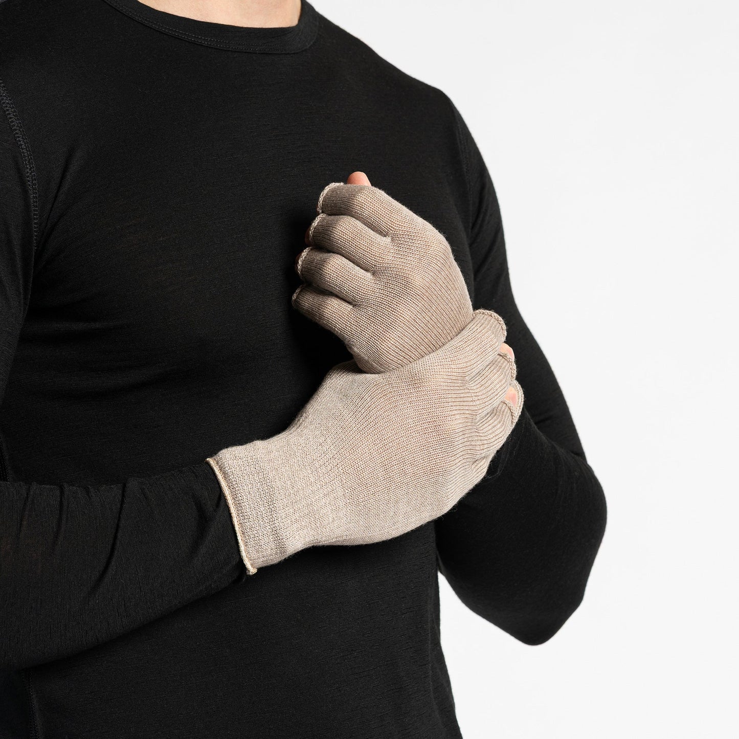 Merino Fingerless Gloves for Men