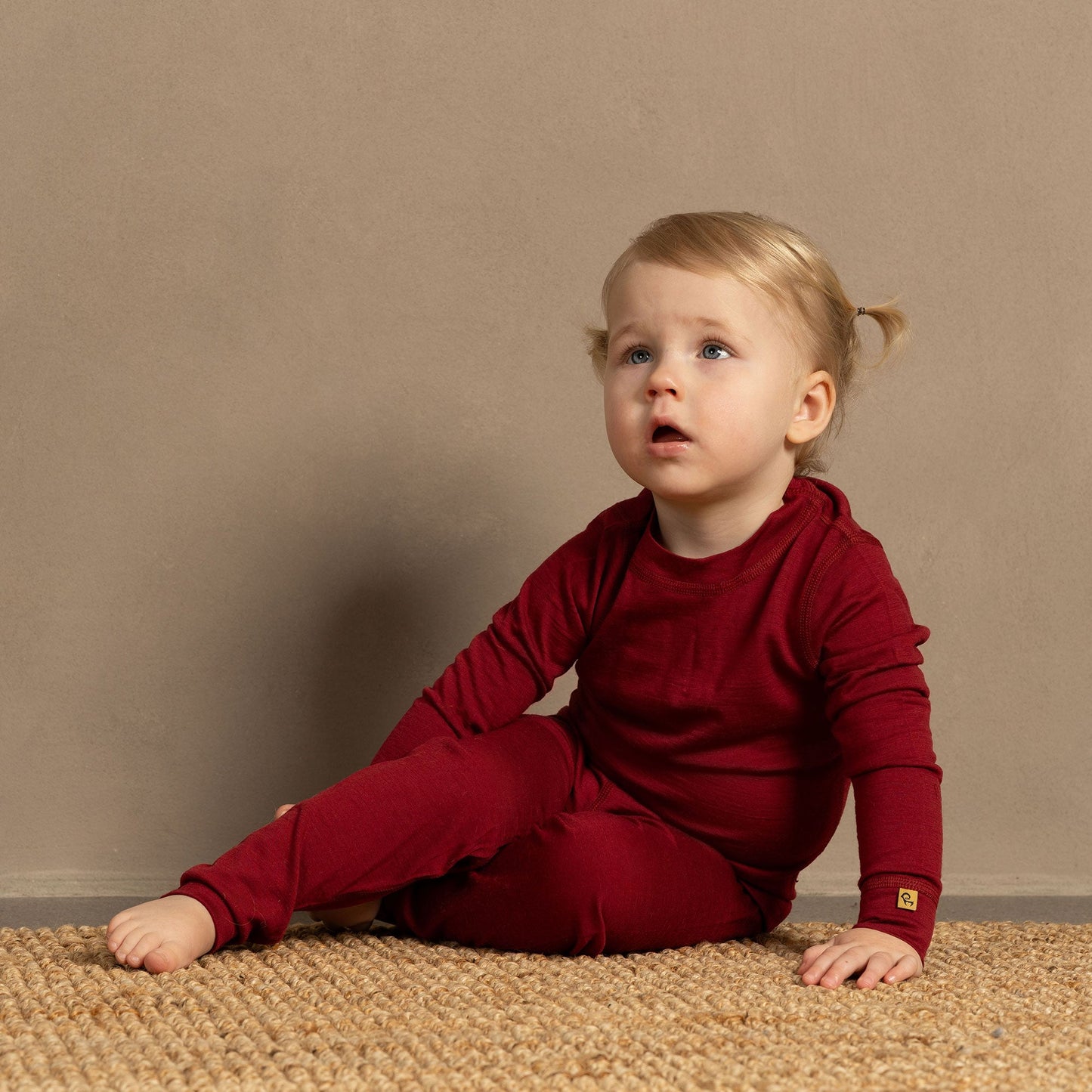 Kids' 160 Long Sleeve & Bottom 2-Piece Royal Cherry