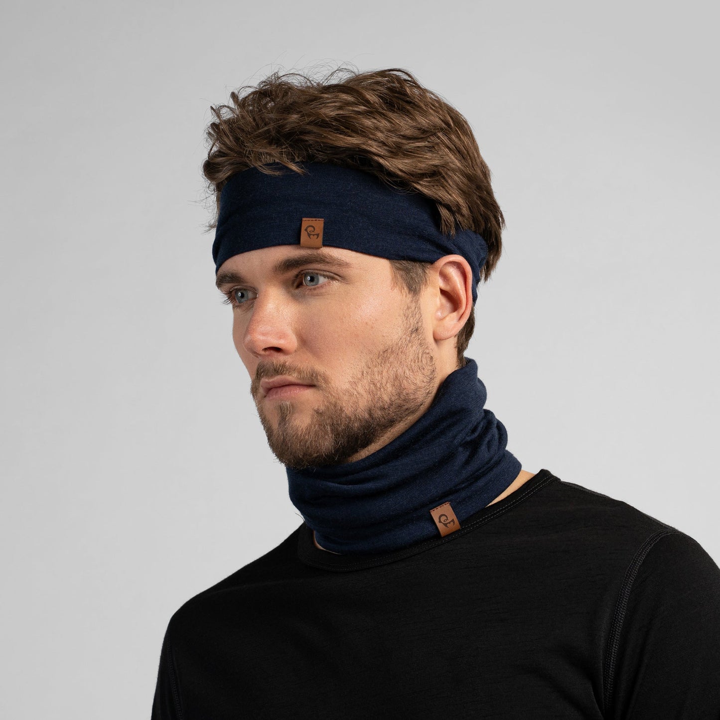 Men's 160gsm Merino Neck Gaiter Navy Blue