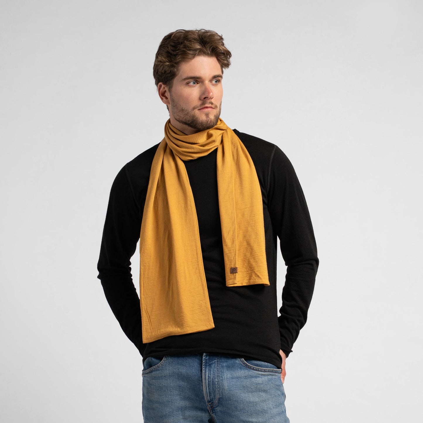 Men's Merino Scarf Yellow