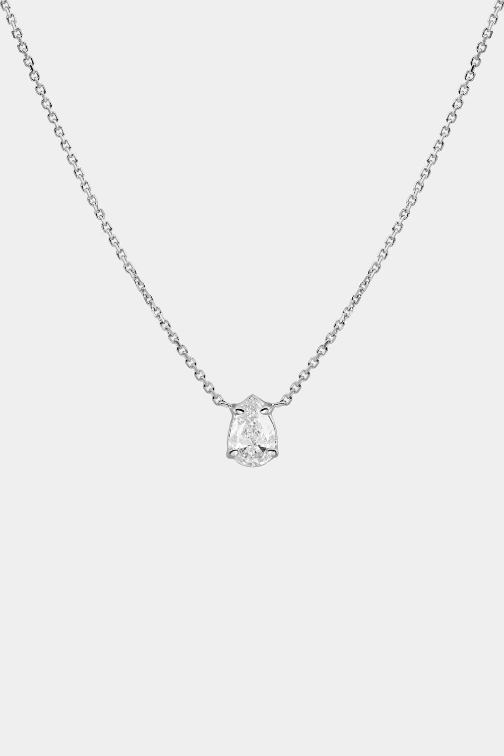 Pear Diamond Necklace | 18K Gold