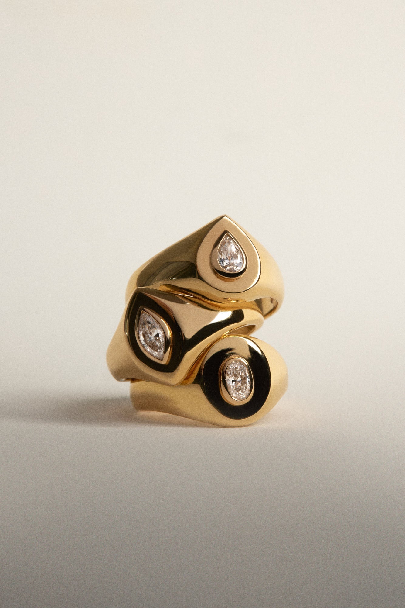 Marquise Diamond Signet Ring | White Gold