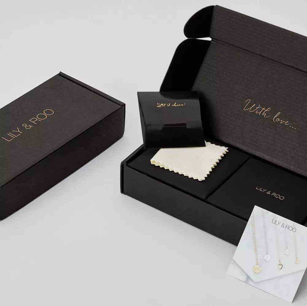 Gold Twisted T-Bar and Large Pearl Personalised Heart Necklace Gift Set