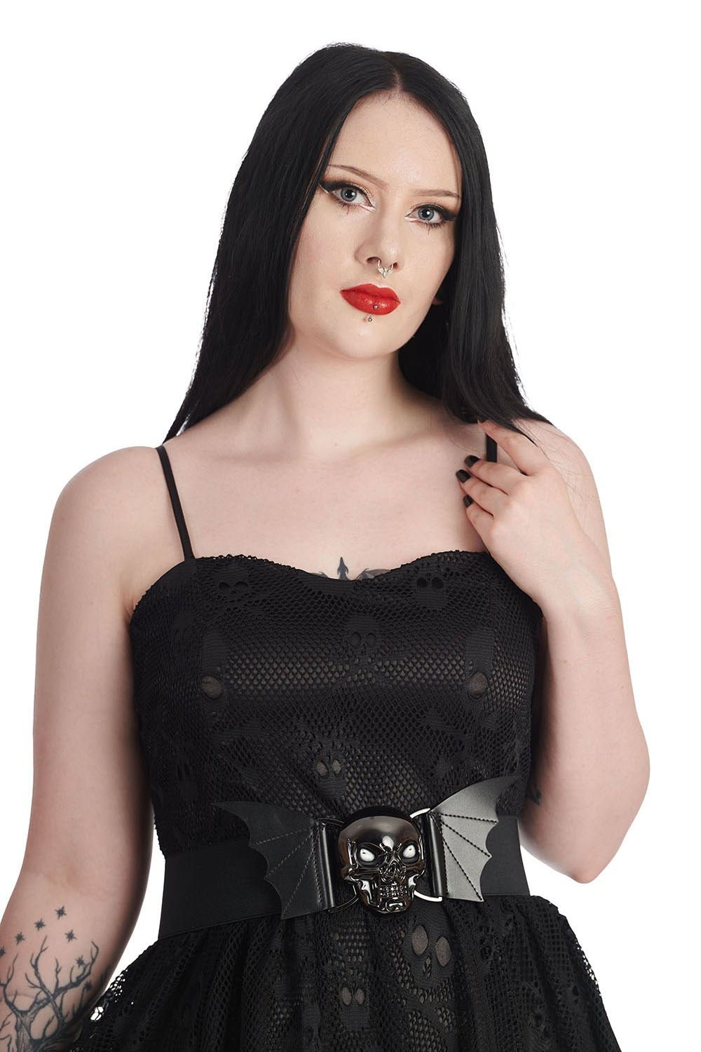 Batwing Skull Belt