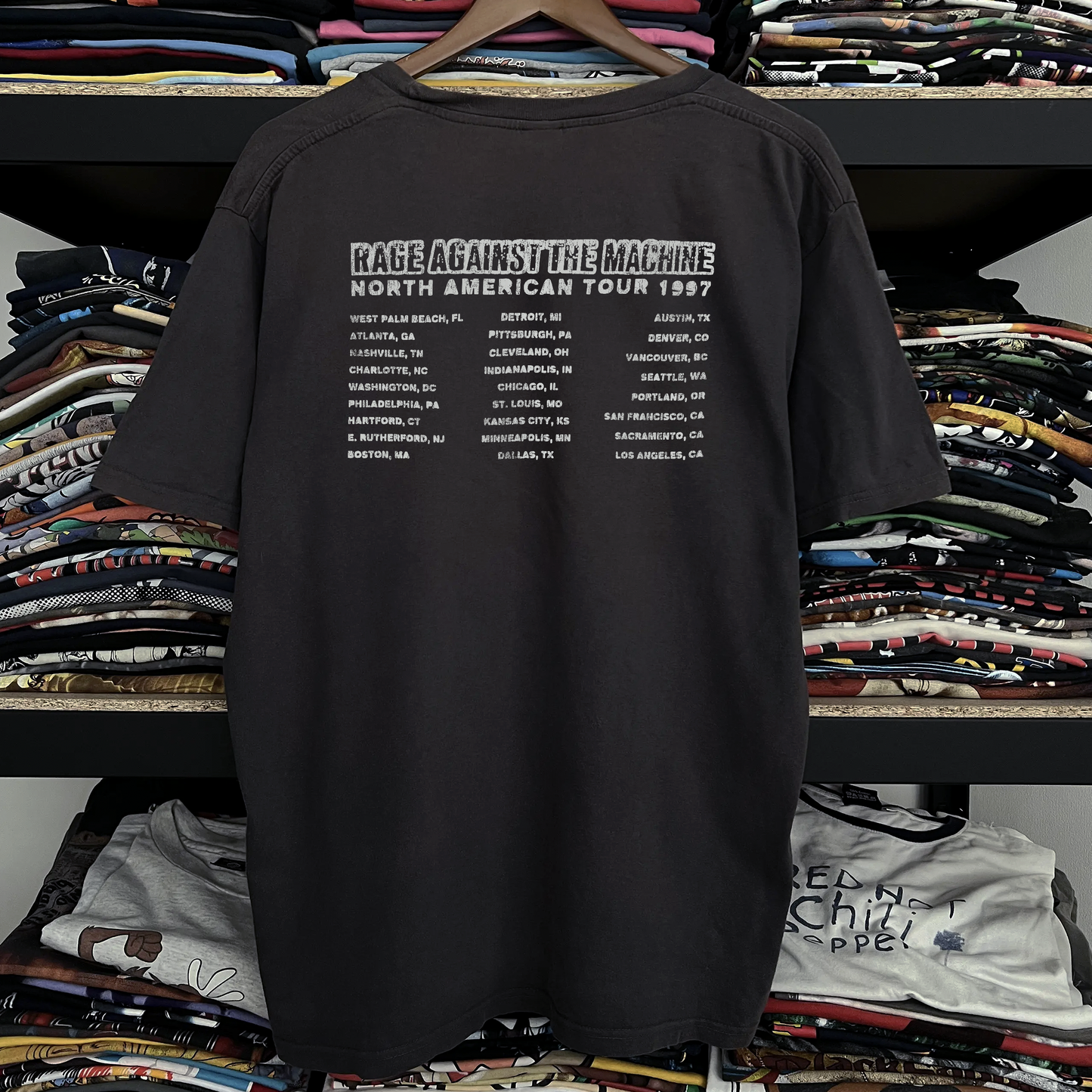 1997 Rage Against The Machine Who Laughs Washed Black Tee