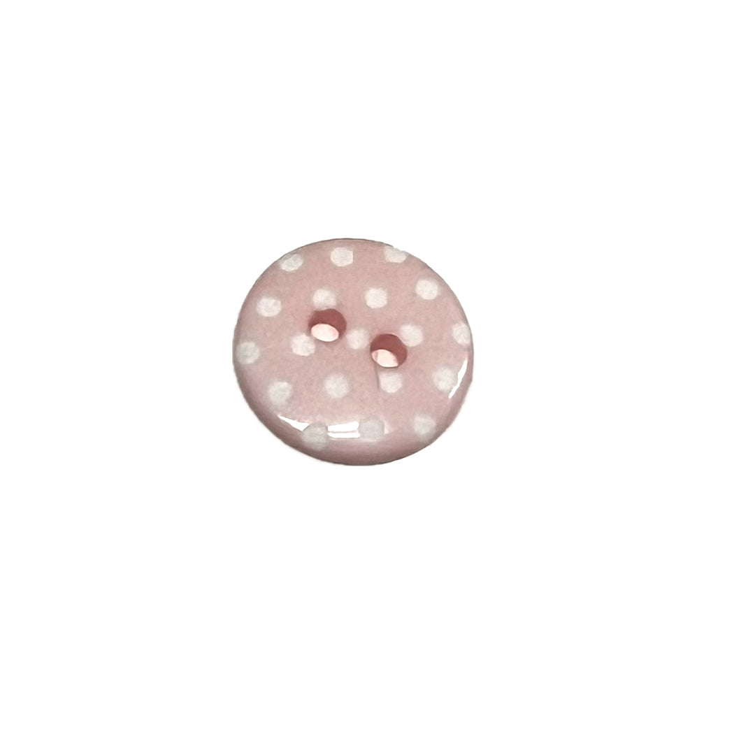 Pink & White Polkadots-14mm