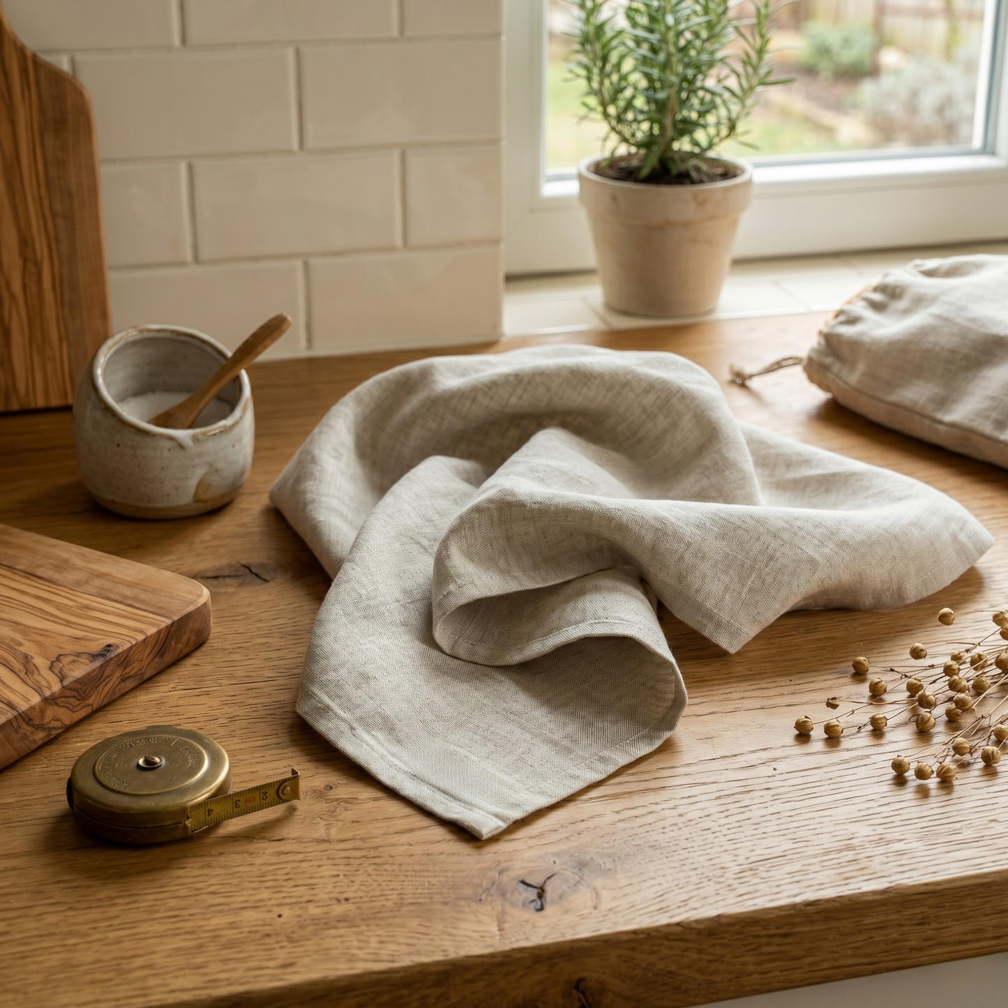 100% Linen Dish Towel Rectangular