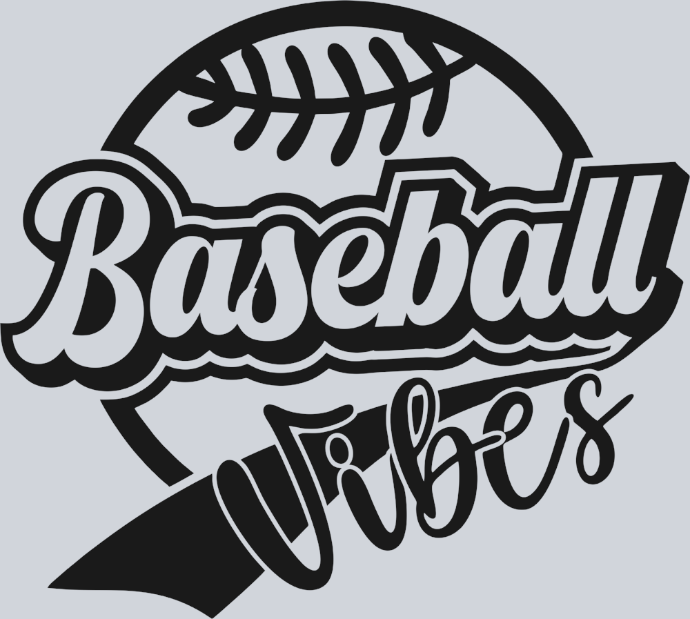 Baseball Vibes - Black - STK00433 (DTF Transfers)