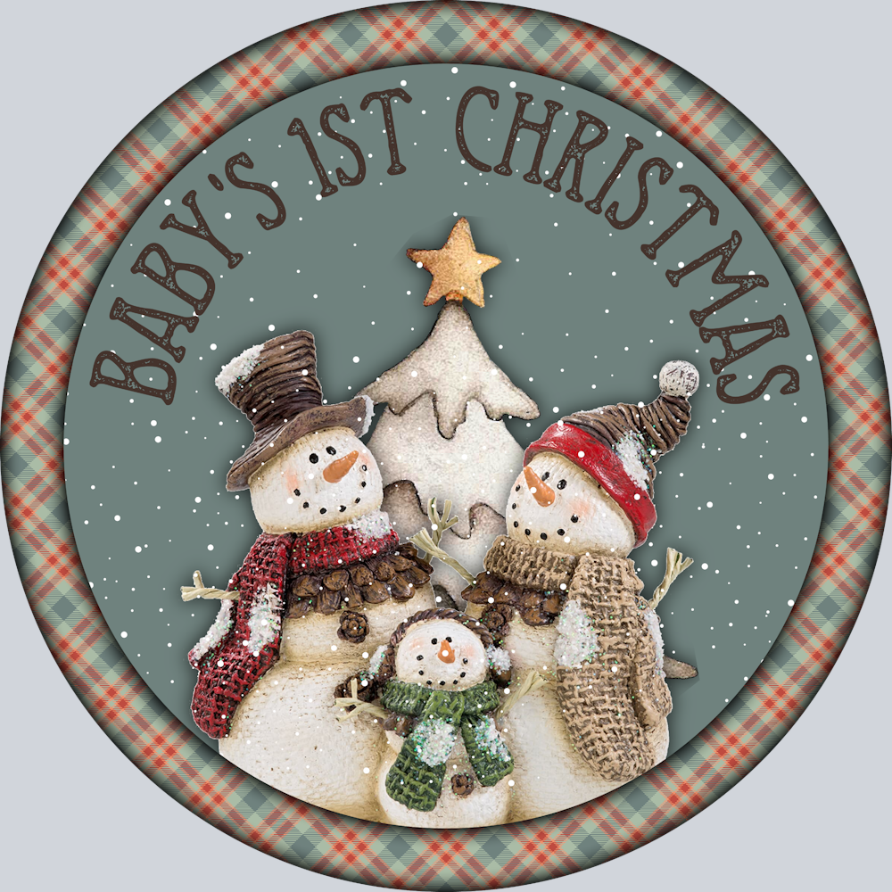 Babys 1st Christmas Snowman - STK00363 (DTF Transfers)