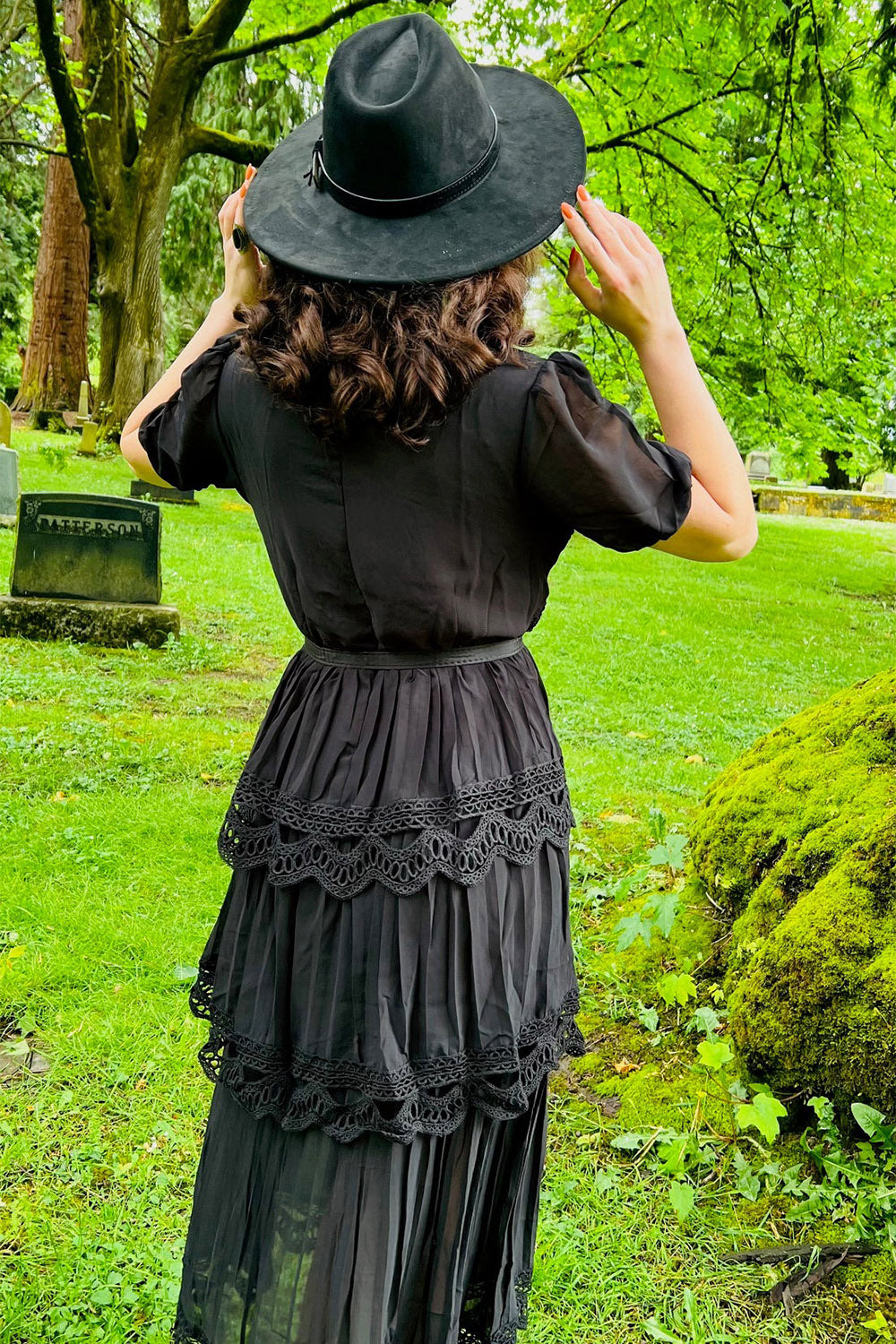 Annabel - Romantic Cottage Goth Tiered Dress