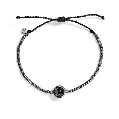 Personalized Metallic Bead Slider Bracelet