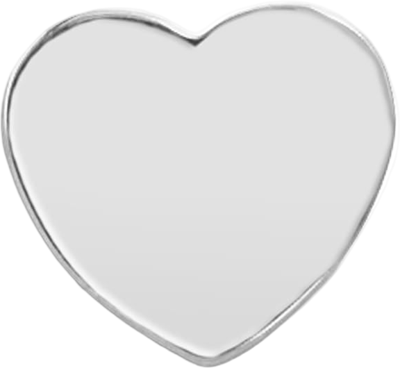 Slider Block Heart Charm