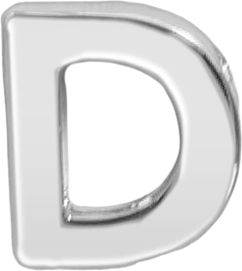 Slider Block Letter Charm