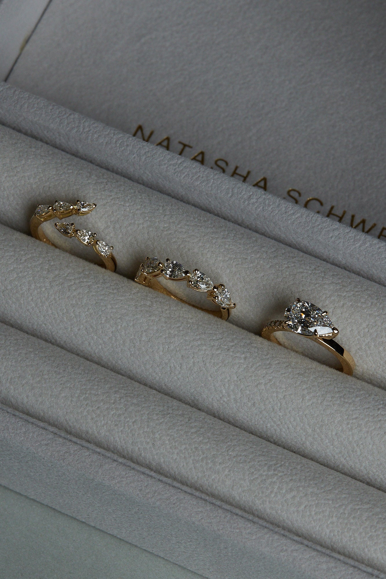 Pear Diamond Janie Wrap Ring | White Gold