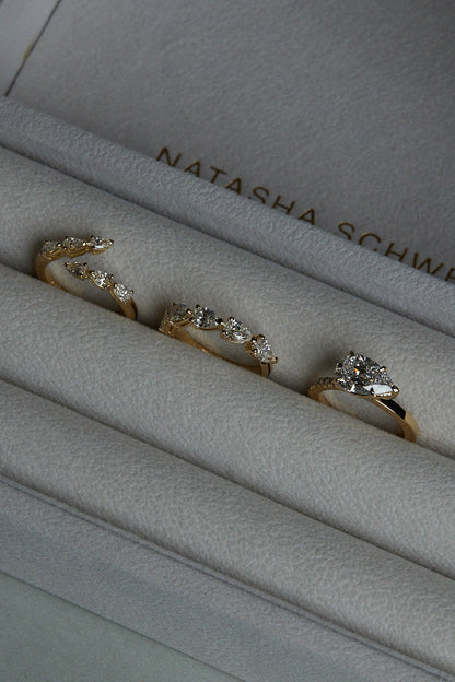 Pear Diamond Janie Wrap Ring | White Gold