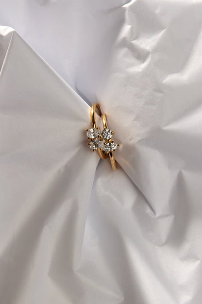 Pear and Oval Diamond Toi Et Moi Ring | 18K Yellow Gold
