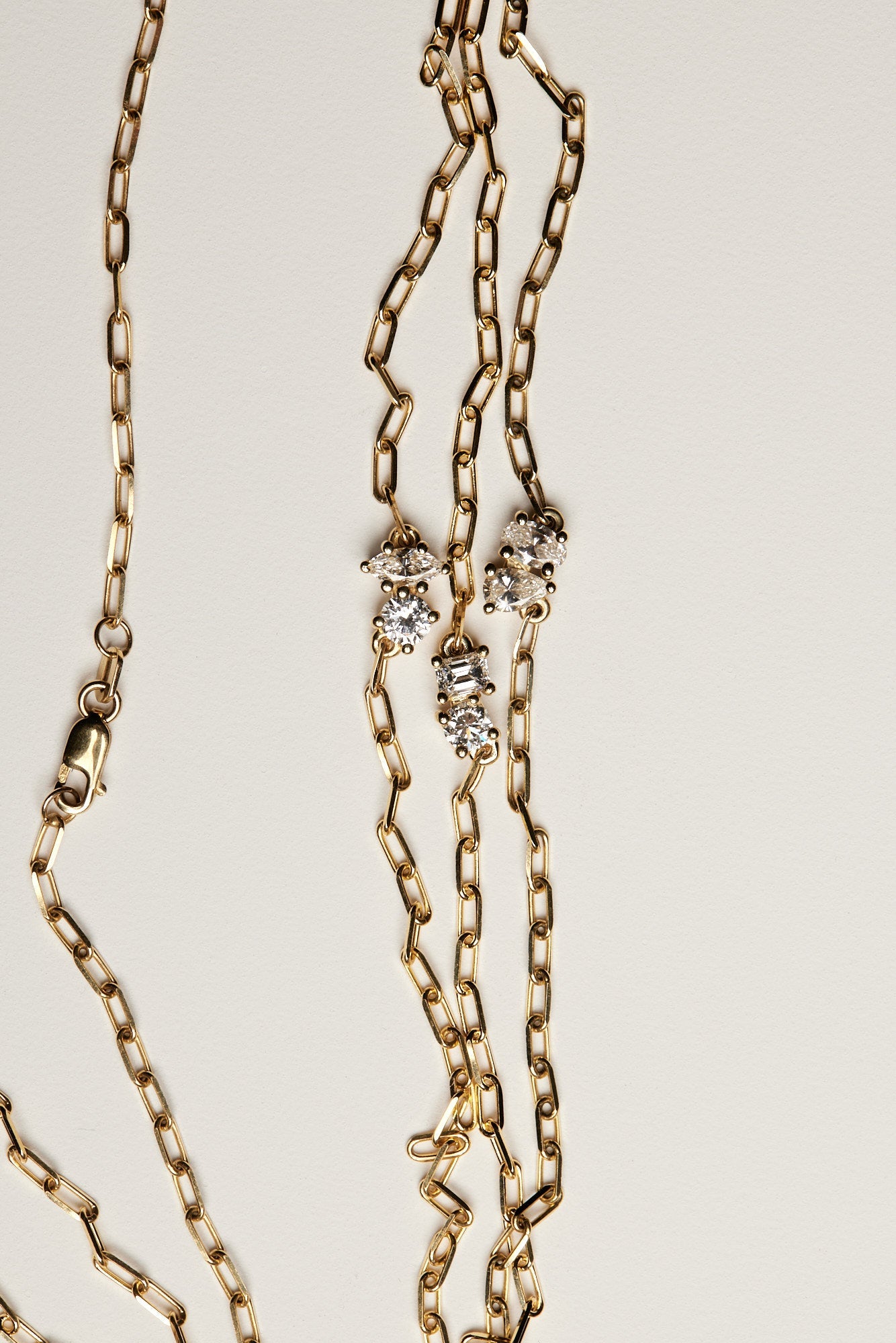 Emerald and Round Diamond Toi Et Moi Necklace | White Gold