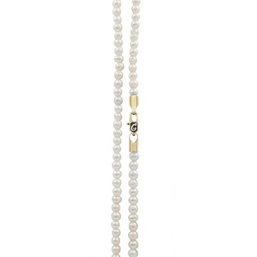 16" 3mm White Pearl Necklace