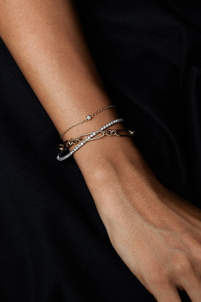 Large Lennox Bracelet | 9K Yellow or Rose Gold