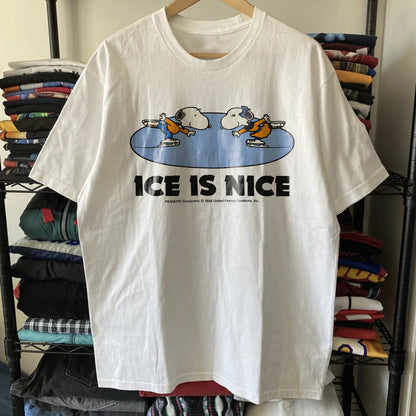 Peanuts - Ice Is Nice Washed White T-Shirt
