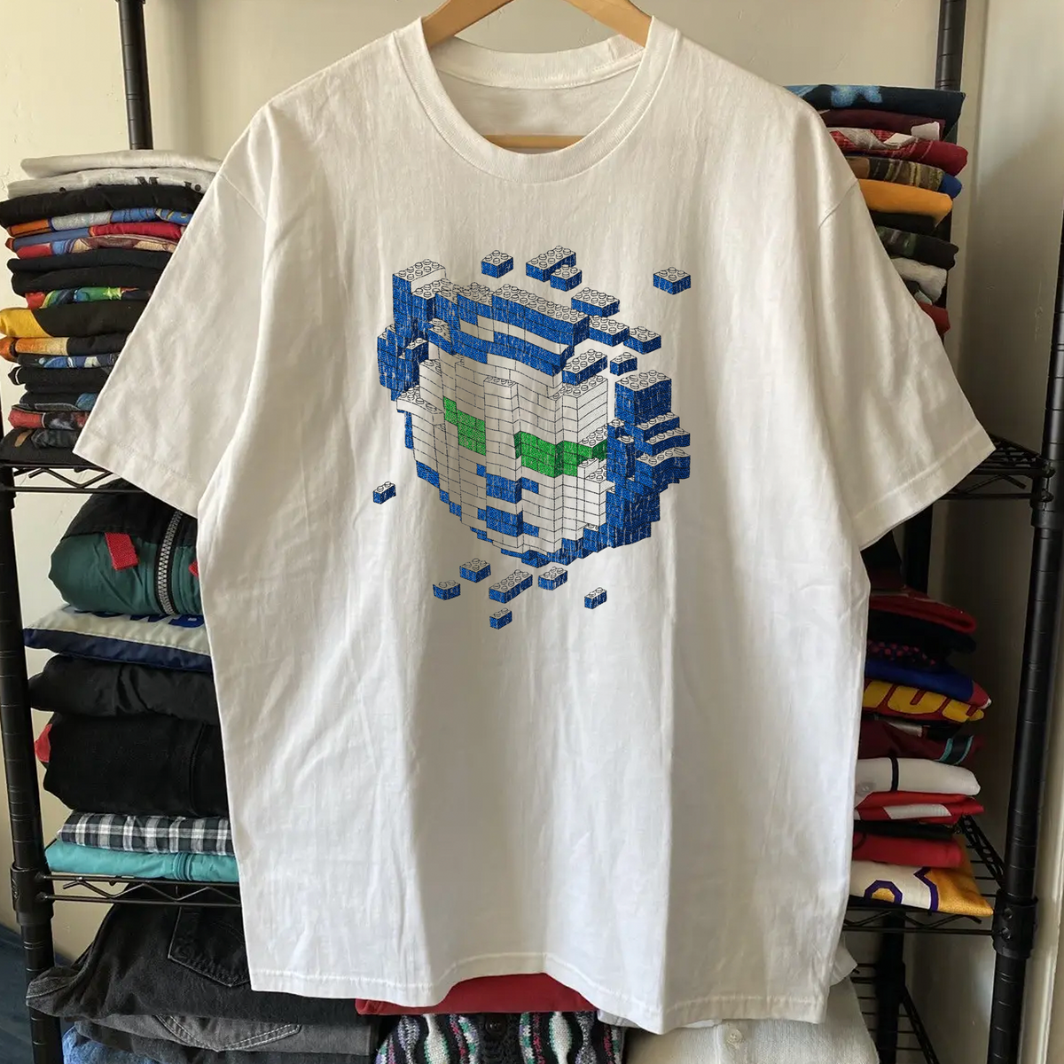 Napster Block Washed White Tee