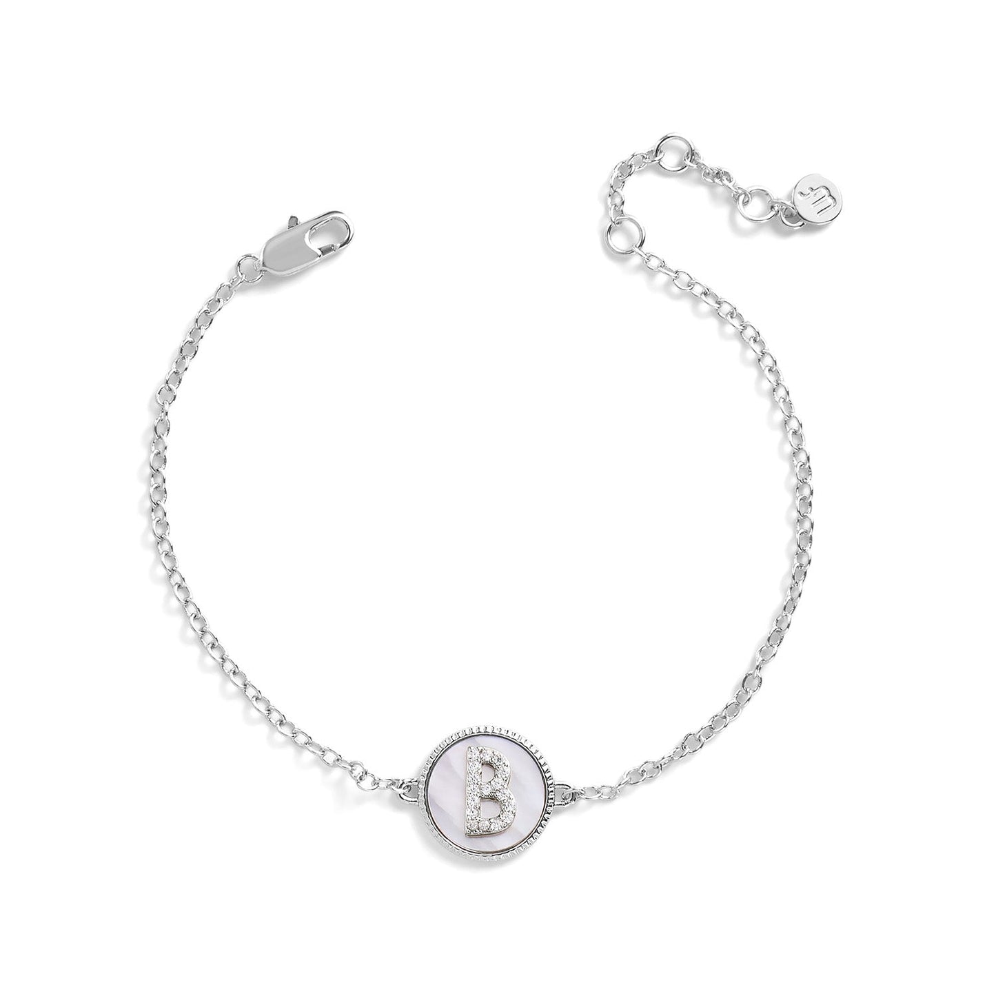Mother of Pearl Initial Bracelet