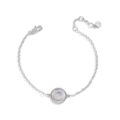 Mother of Pearl Initial Bracelet