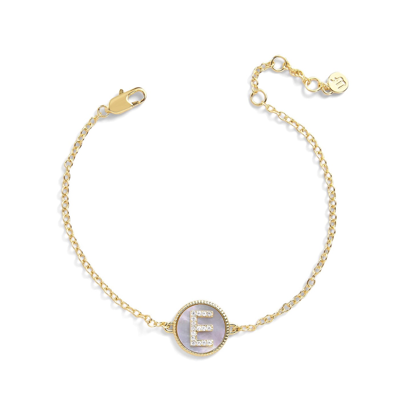 Mother of Pearl Initial Bracelet
