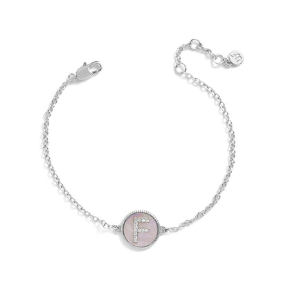 Mother of Pearl Initial Bracelet