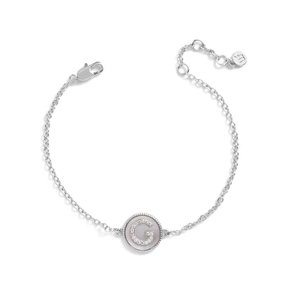Mother of Pearl Initial Bracelet