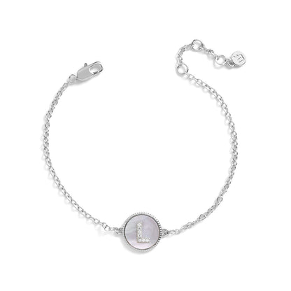Mother of Pearl Initial Bracelet