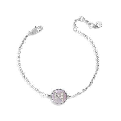 Mother of Pearl Initial Bracelet