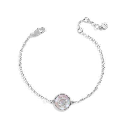 Mother of Pearl Initial Bracelet