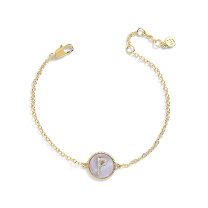 Mother of Pearl Initial Bracelet