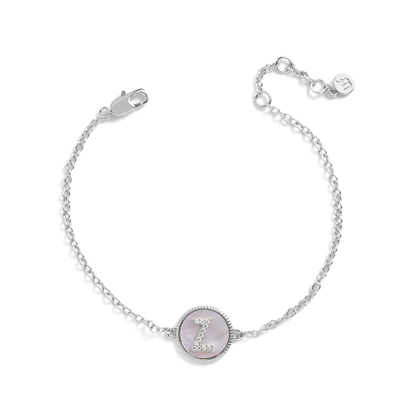 Mother of Pearl Initial Bracelet