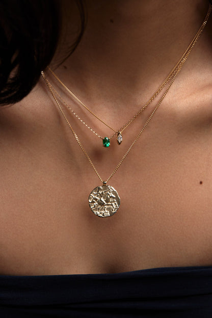Mini Marquise Diamond Necklace | White Gold