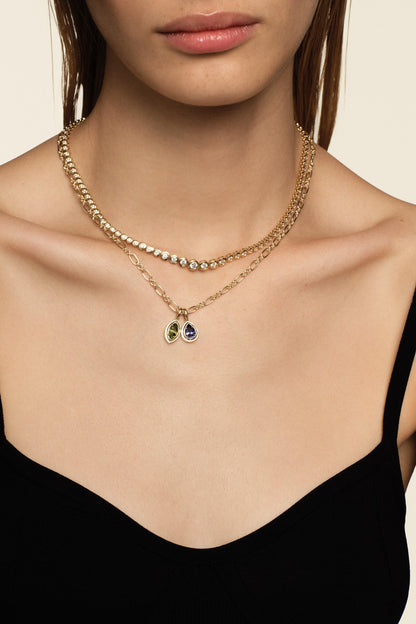 Roma Marquise Gemstone Pendant | White Gold