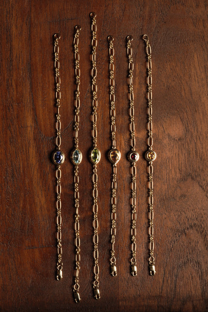 Roma Marquise Gemstone Bracelet | White Gold