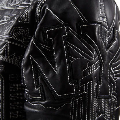 NYC Boro Quilted Jacket | Black/White