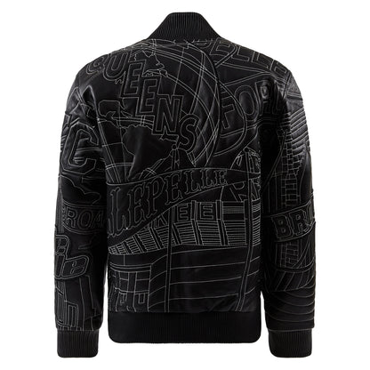 NYC Boro Quilted Jacket | Black/White