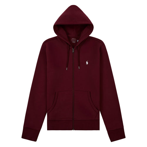 Double-Knit Zip Up Hoodie | Classic Wine