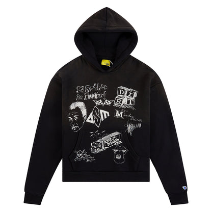 Doodle Hoodie | Vintage Black