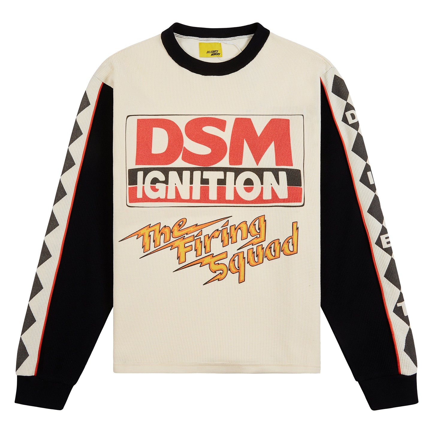 Ignition Waffle L/S Tee | White/Black