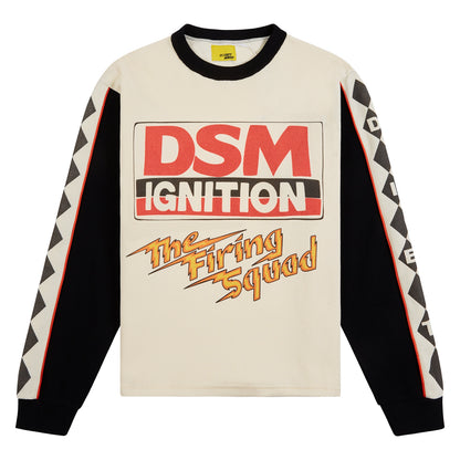 Ignition Waffle L/S Tee | White/Black
