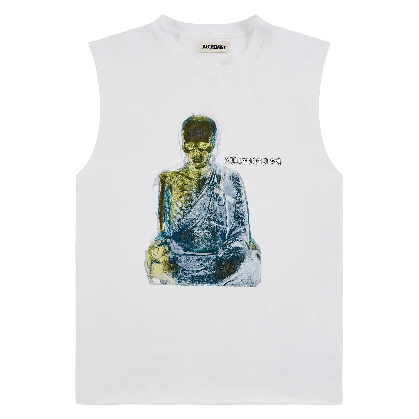 Monk Sleeveless Tee | White